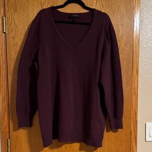 Lane Bryant V-Neck Purple Sweater